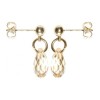 Golden Crystal Drop Earrings