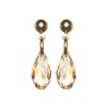 Golden Crystal Drop Earrings