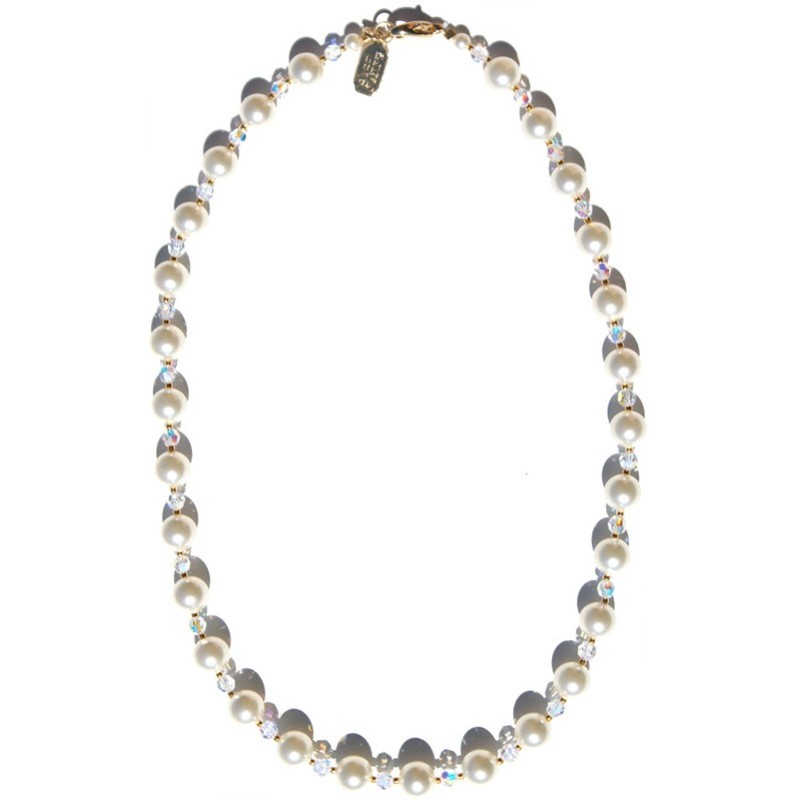 White Pearl Crystal NecklaceThe First