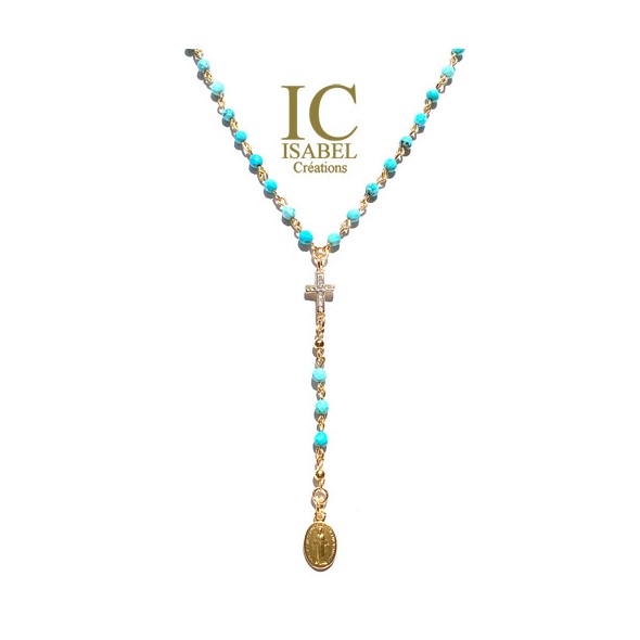 Collier Mini Chapelet turquoise