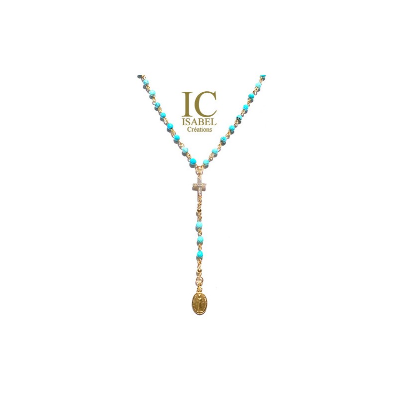 Collier Mini Chapelet turquoise