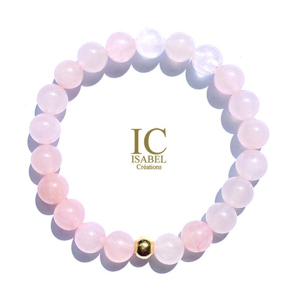 Bracelet Quartz Rose 8 mm