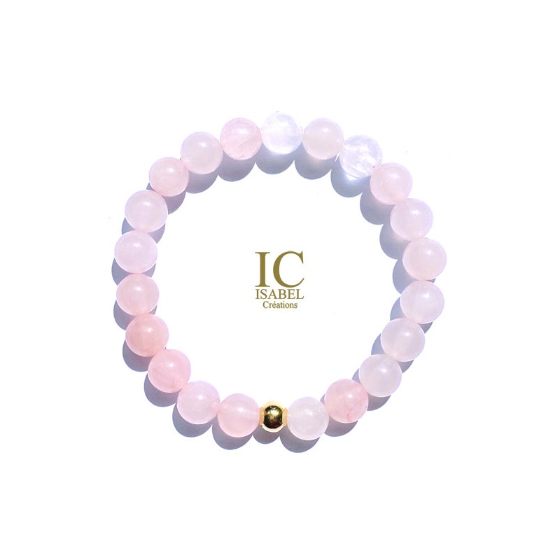 Bracelet Quartz Rose 8 mm