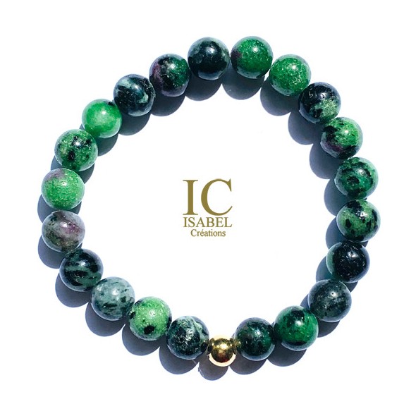 Bracelet Rubis - Zoisite 8 mm