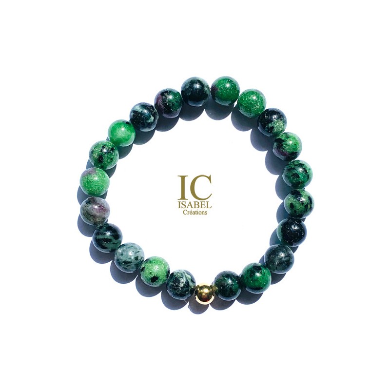 Bracelet Rubis - Zoisite 8 mm