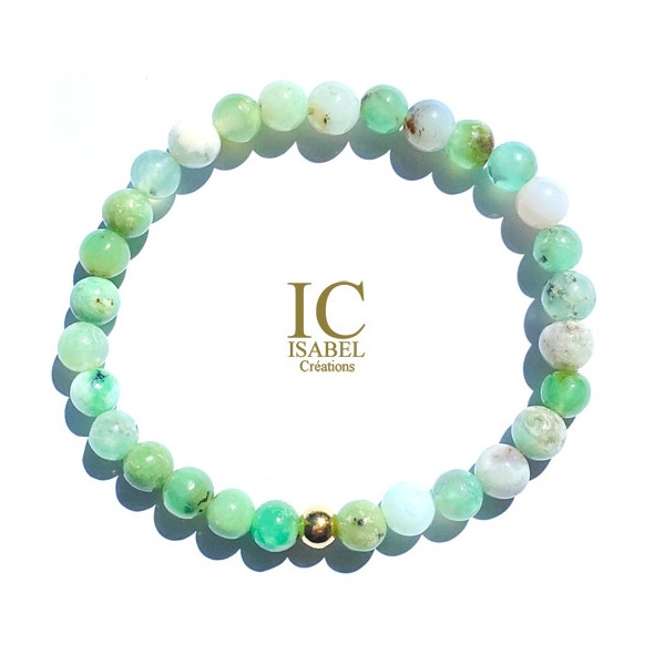 Bracelet Chrysoprase 6 mm