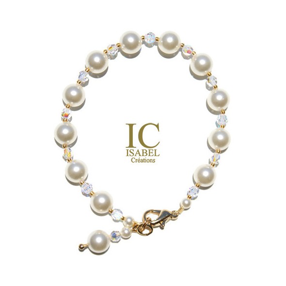 White Pearl Crystal Bracelet The First