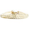 Cream Pearl Crystal 3 Bracelets