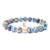 Bracelet Jaspe de Couleur Bleu 8 mm