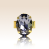 Bague Cabochon Ovale Cristal Tanzanie