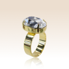 Bague Cabochon Ovale Cristal