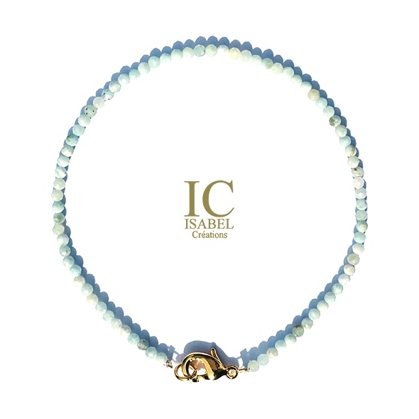 Bracelet Larimar pierres très fines