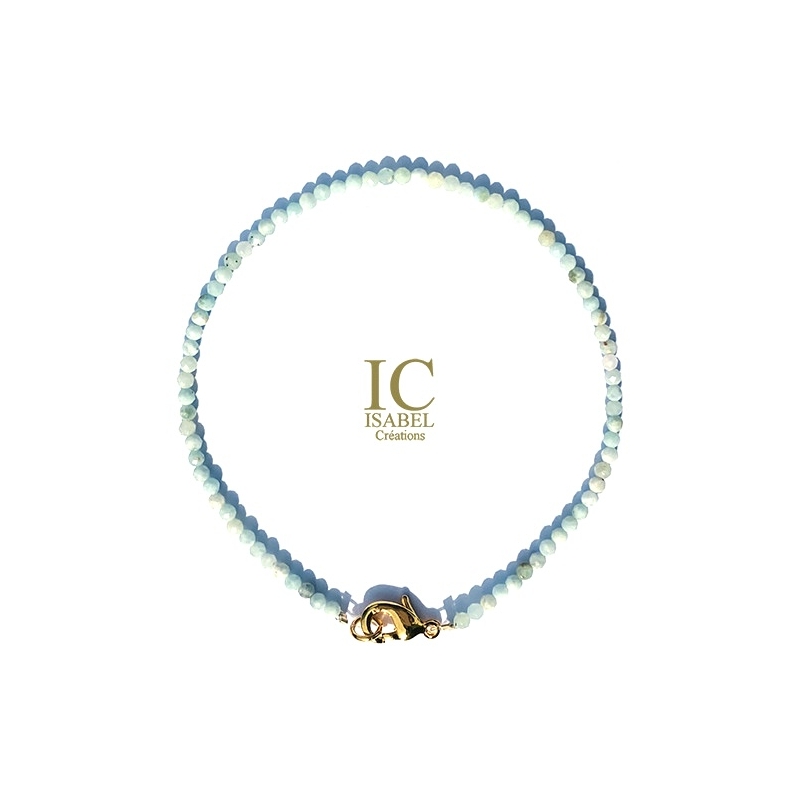 Bracelet Larimar pierres très fines