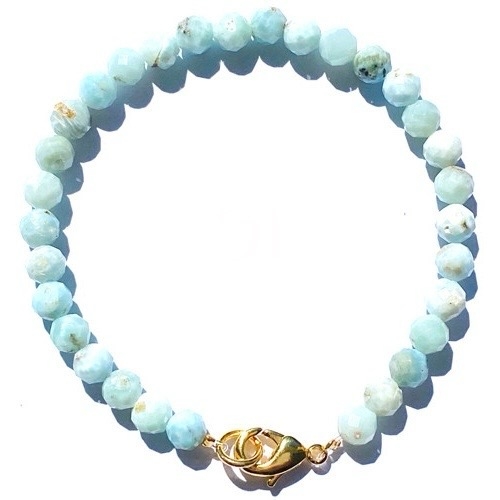 Bracelet Larimar facetté