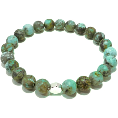 Bracelet Turquoise Africaine Mat Homme