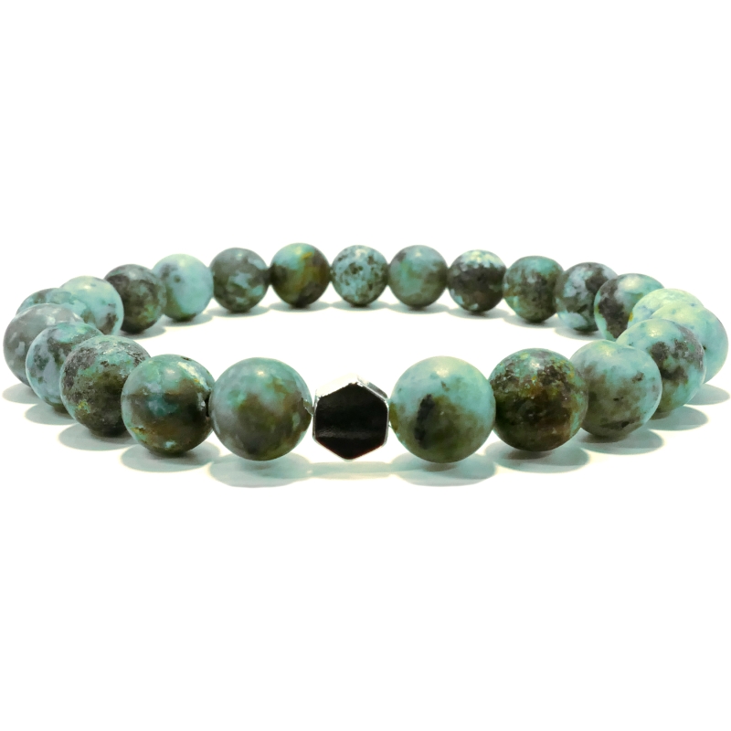 Bracelet Turquoise Africaine Mat Homme