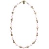 Pink and Bronze Pearl Crystal Necklace