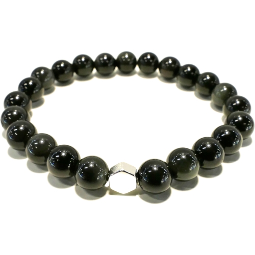 Bracelet Obsidienne Oeil Céleste Homme