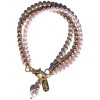 3 Bracelets Perle Rose Bronze Champagne de Cristal Nacré