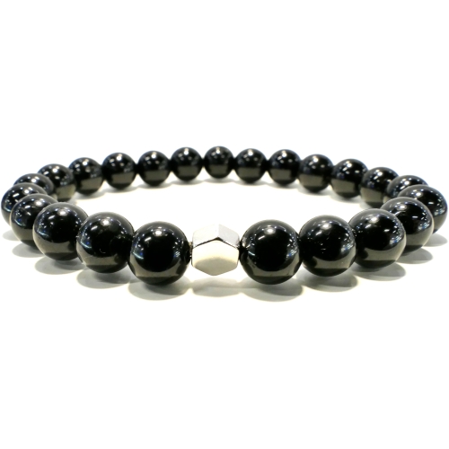 Bracelet Spinelle noire Homme