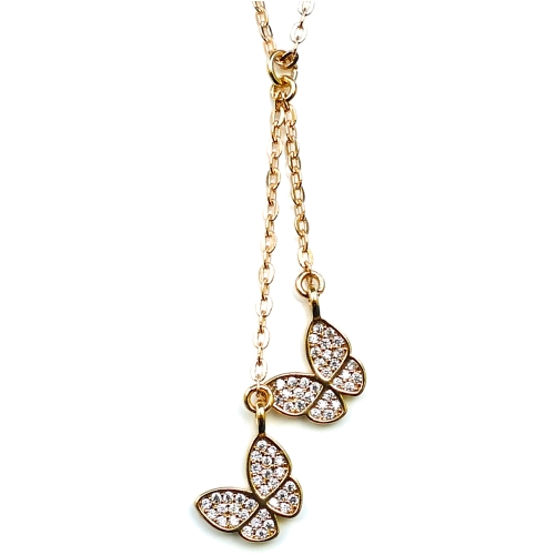 Collier Papillons Strass