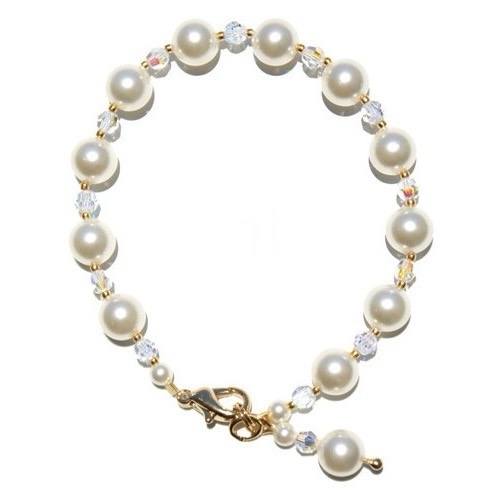 White Pearl Crystal Bracelet The First